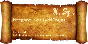 Morgent Szilvánusz névjegykártya